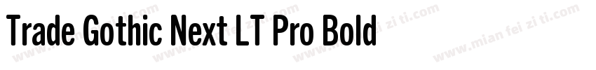 Trade Gothic Next LT Pro Bold Conde字体转换